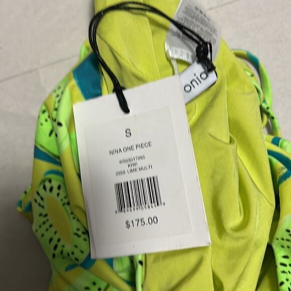 NWT ONIA NINA KIWI DEEP V LIME COMBO SIZE XS/TP - Picture 8 of 8